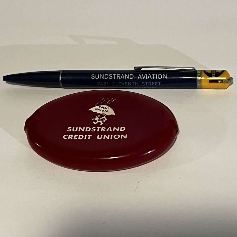 Vintage Sundstrand (Rockford, IL) Durolite Pen And Rubber Coin Purse Aerospace
